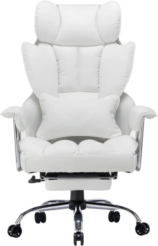 Efomao Ergonomischer Chefsessel mit Fußstütze und Lendenwirbelstütze