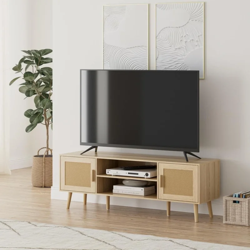 TV Schrank Lowboard Schwarz 137x38x48 cm TV 60 Zoll Board