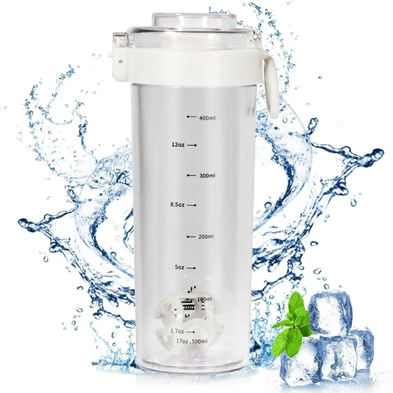 Protein Shaker 500ml für Fitness Eiweiß Shakes BPA-frei