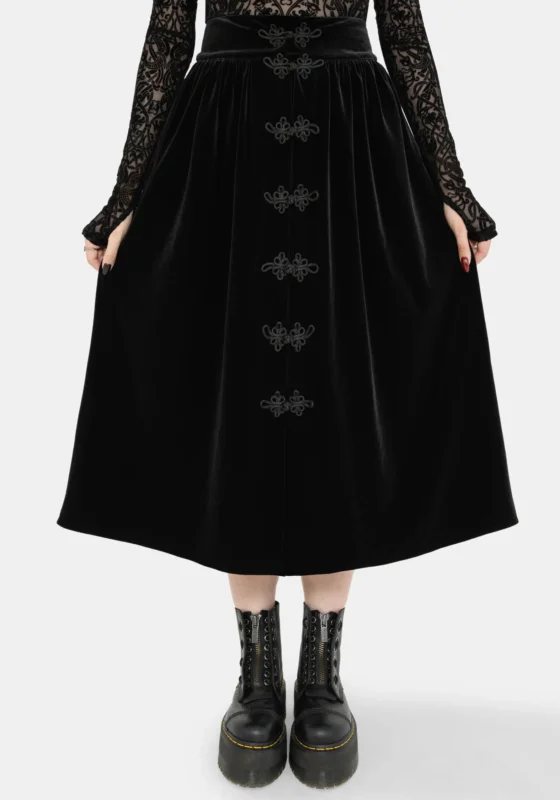 Nova Velours Frosch Closure Midi Rock