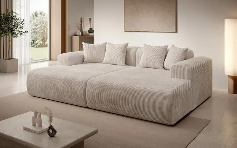 Designer Lounge-Sofa Shelly in Cord