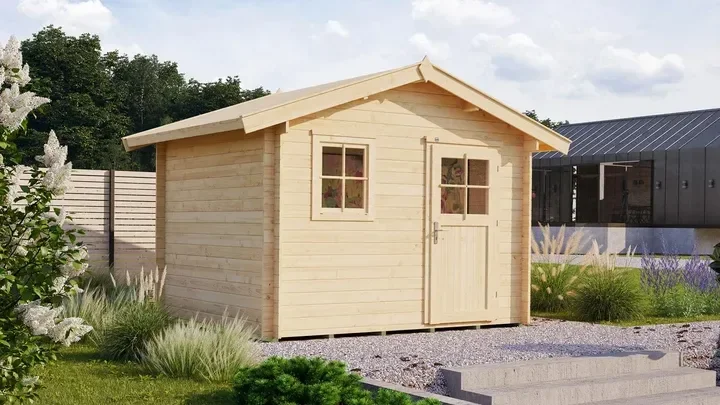 Weka Gartenhaus Blumberg 107, 300x250, Naturbelassen