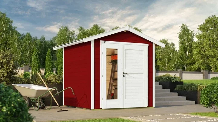 Weka Gartenhaus Blackmount 224, 205x209, Schwedenrot