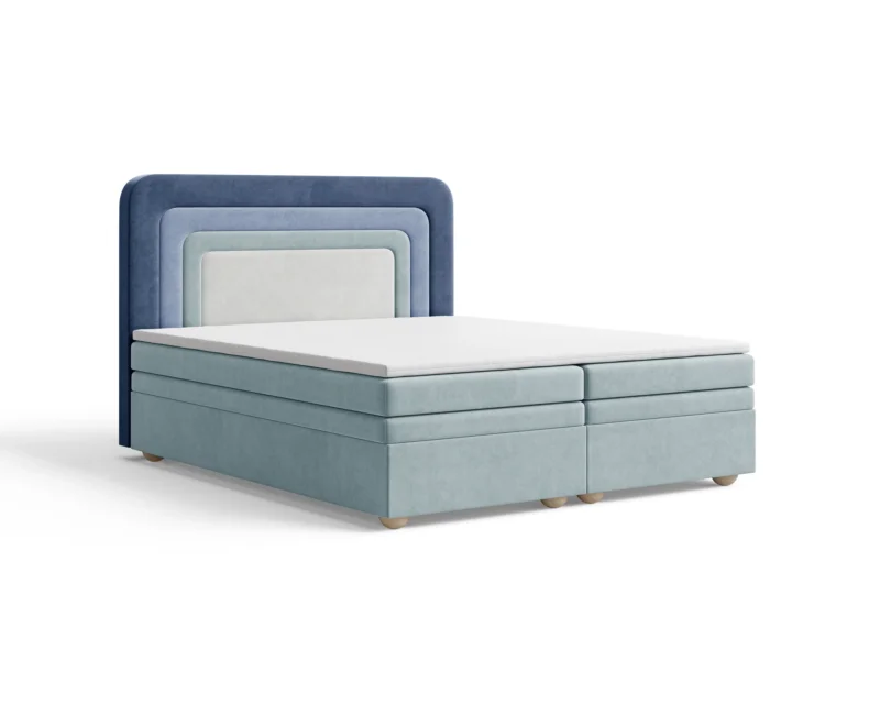 Boxbett – Bett 10 NEST – Riviera – Modernes Polsterbett mit Bettkasten – Bild 3