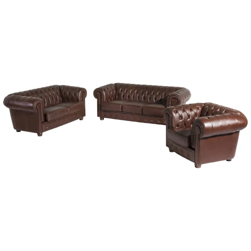 Max Winzer Bridgeport Sofa 3-Sitzer / Sofa 2-Sitzer / Sessel – Wischleder braun