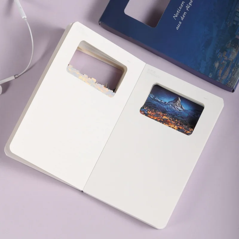 3D-Notizbuch Alpen „Matterhorn bei Nacht“ • BUDDHIHERZ