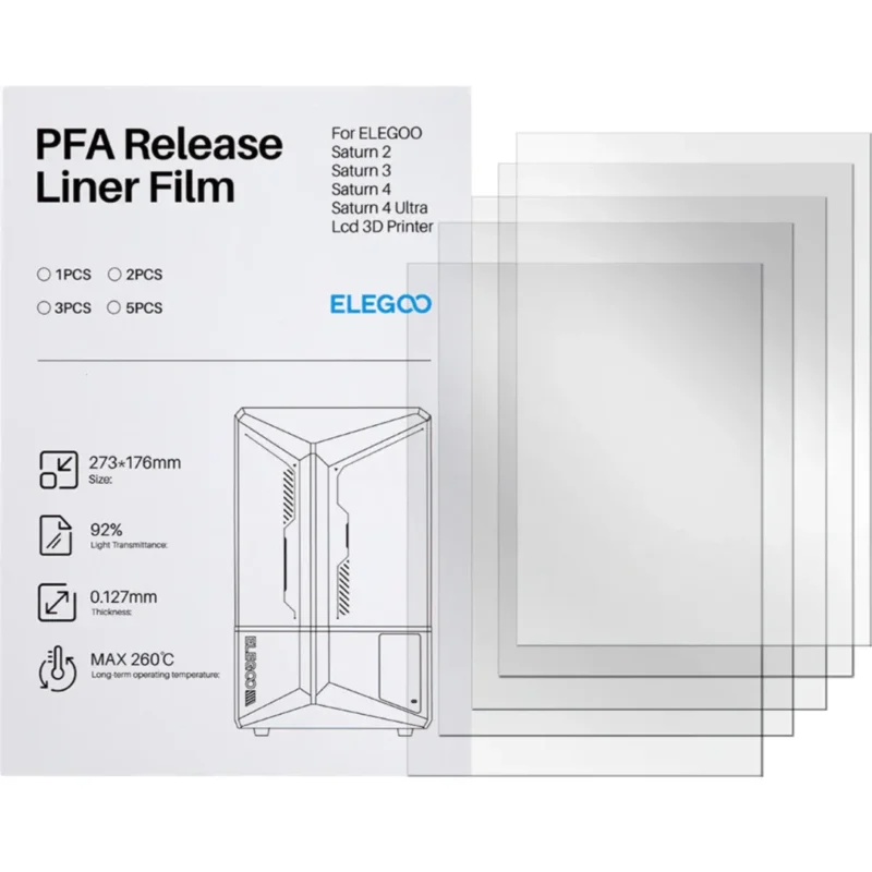 Elegoo 16K PFA Film 5er-Set für Saturn 2 / 3 / 3 Ultra / 4