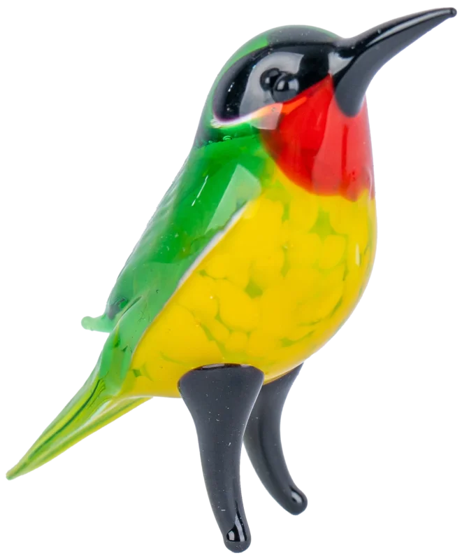 Glasfigur Vogel Bunt/Transparent Höhe ca. 5,7cm Handarbeit
