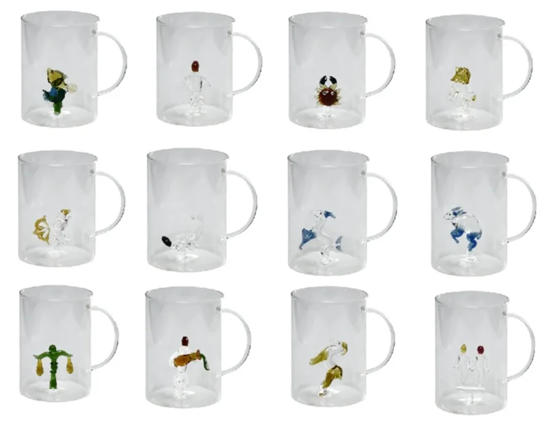 Trinkbecher mit Henkel und Sternzeichen, Handarbeit
