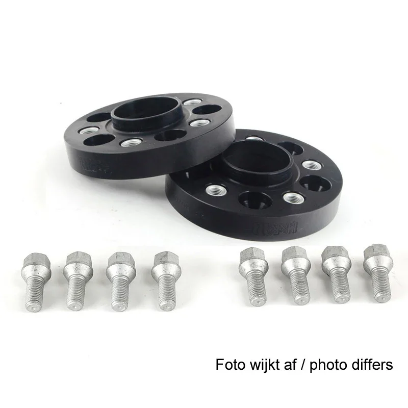 H&R, DRA-System Spürverbreiterungsatz 46mm pro Achse - Lochkreis 5x112 - Mittenzentrierung 66,5mm - System M15x1,25 - passend für Mercedes - Schwarz, Stahl