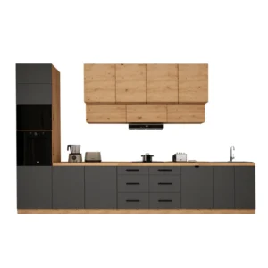Küchenzeile - Langen KL8-M440 - Grau/Artisan Eiche