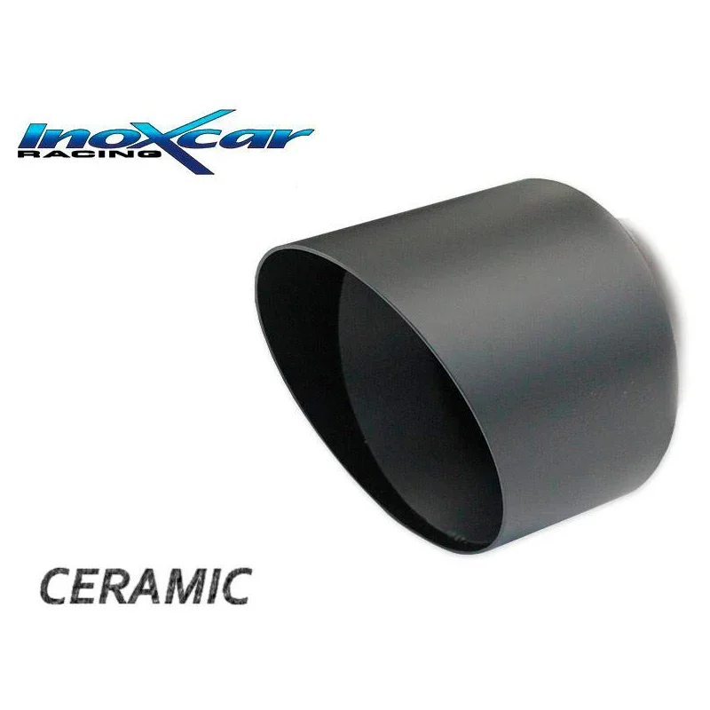 InoXcar, Sportudstødning, 100% Rustfrit stål, 90mm Keramisk Sort, passer til Opel Corsa F 1.2 (101HP) (2019-)