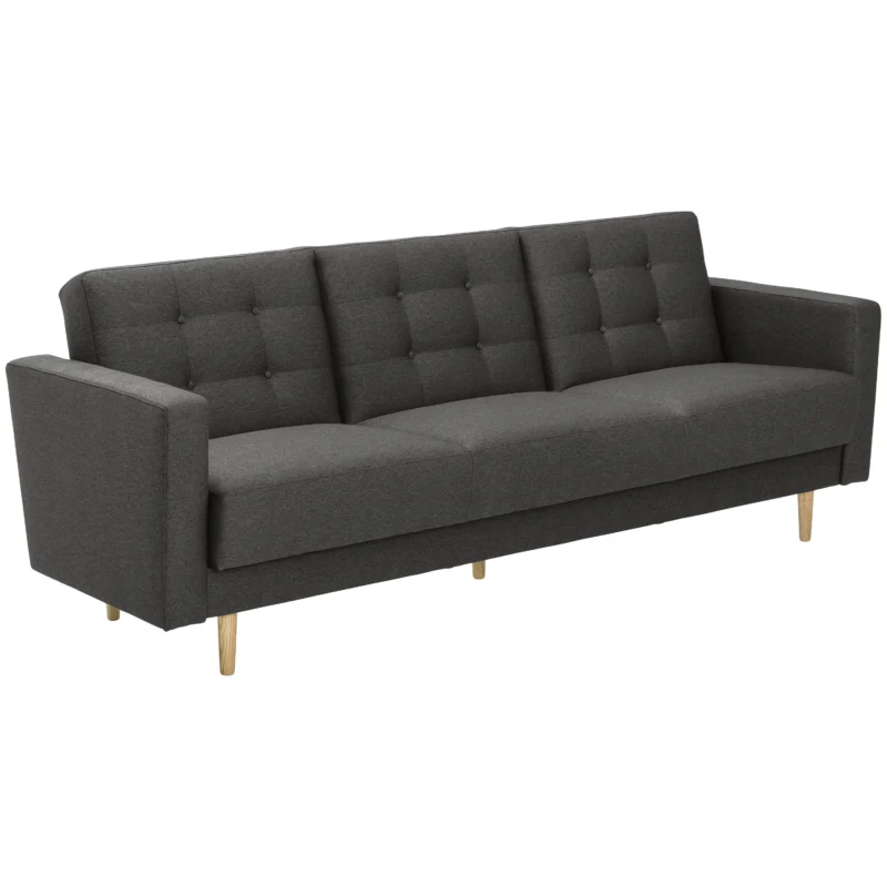 Max Winzer Jasmin Sofa 3-Sitzer mit Bettfunktion – Flachgewebe anthrazit