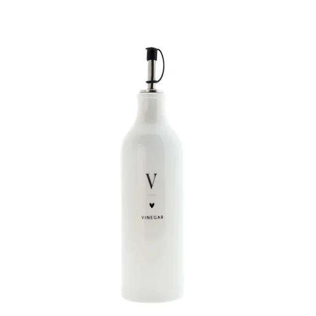 Essigflasche aus Keramik - 750 ml (Weiß)