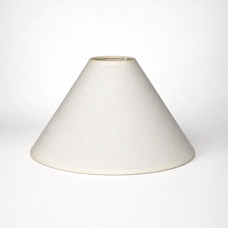 Lampenschirm Creme konisch 30 cm aus Baumwollstoff-Front