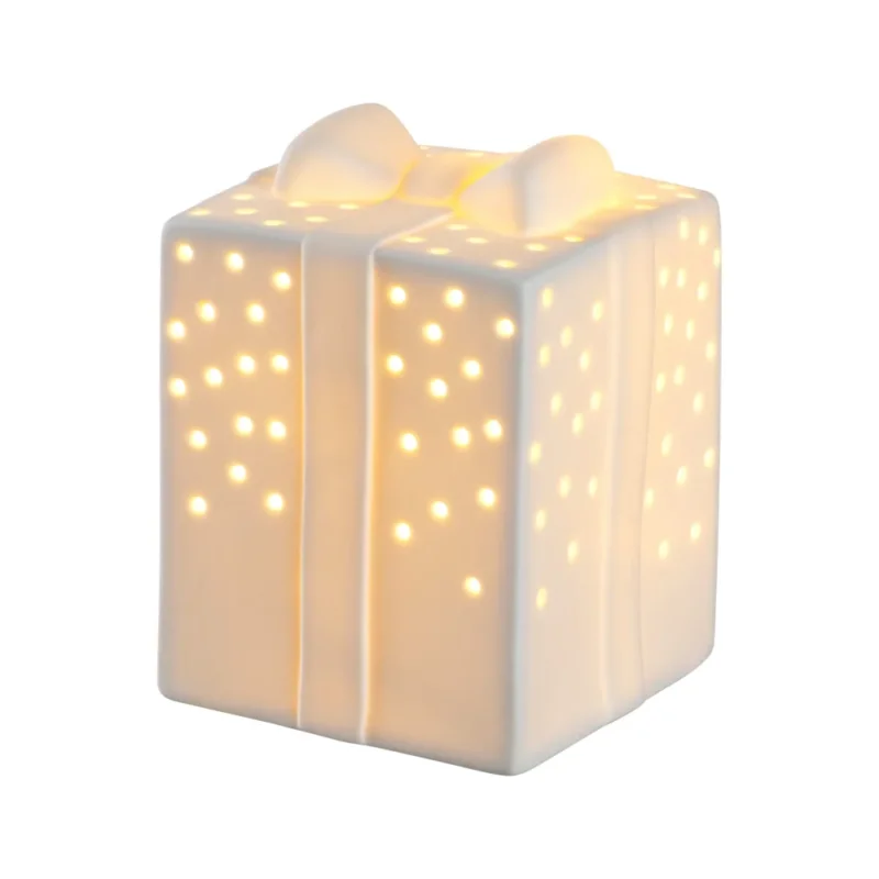 Porzellangeschenk STELLA 12 cm weiß mit LED von LEONARDO