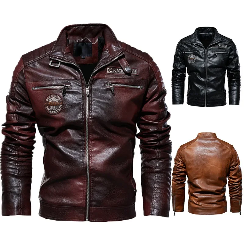 Lederjacke | Lässige warme Jacke