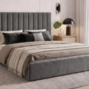 Designer Polsterbett Livia in Samt mit Stauraum