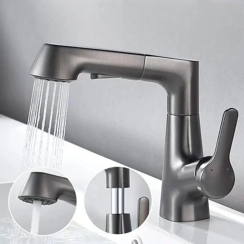 Badarmatur mit drehbarer ausziehbarer Handdusche