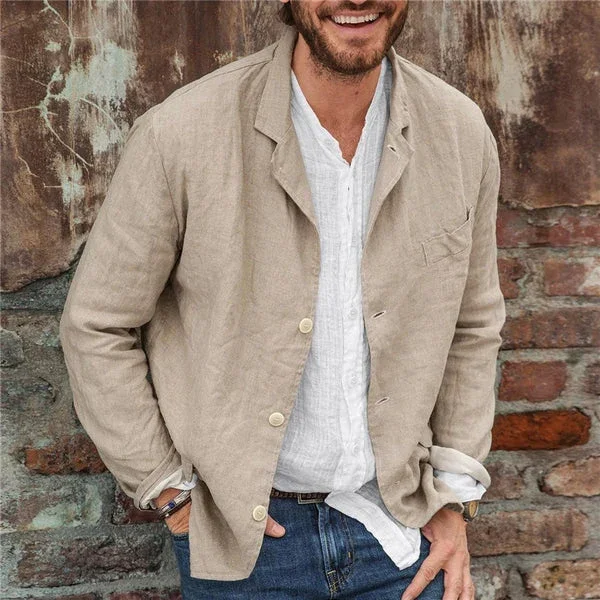 Legere Baumwoll-Leinen Herren-Jacke – Lennart