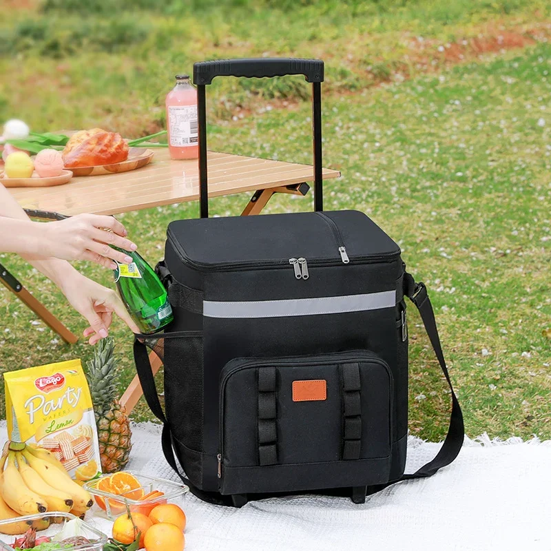Damen Kühltasche mit Teleskopgriff und isoliertem Innenraum Karnz