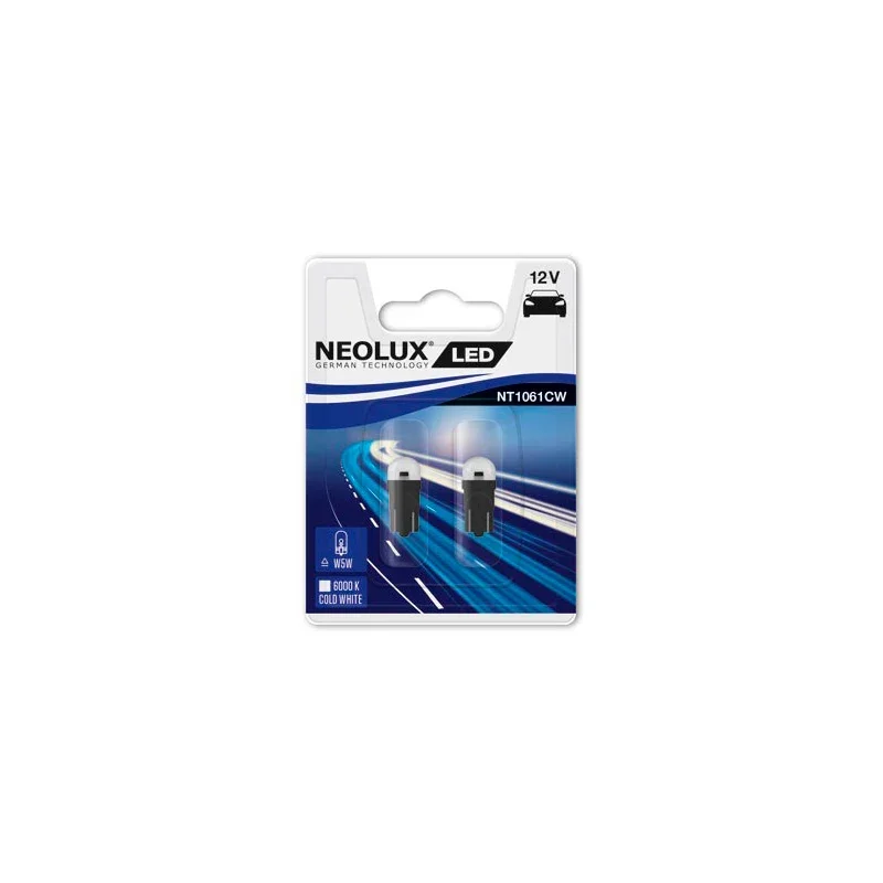 NEOLUX, Neolux LED Retrofit 6000K - T10 (W5W) - 12V/0.5W - Satz à 2 Stück, Weiss