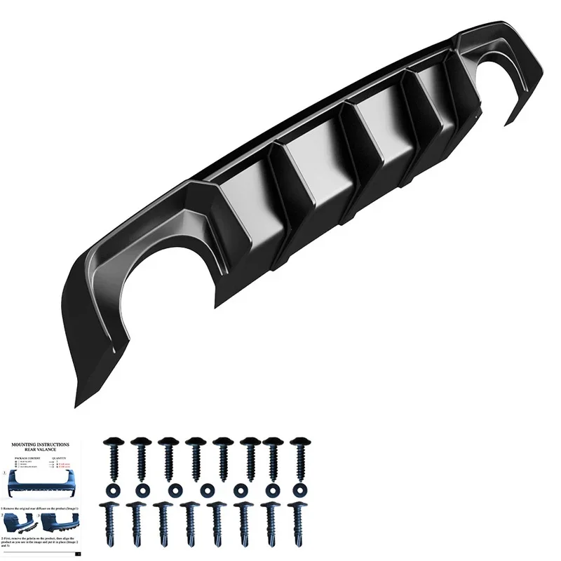 OneWay, Heckstoßstangen-Diffusor, glänzend schwarz, Passend für Audi RS3 8V Sportback (2015-2016)