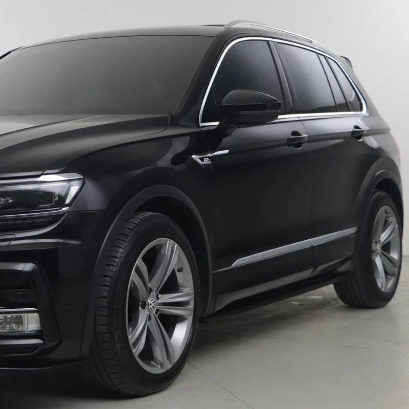 OneWay, Seitenschweller, Hochglanzschwarz, Passend für Volkswagen Tiguan II Allspace R-Line (2016-2020)