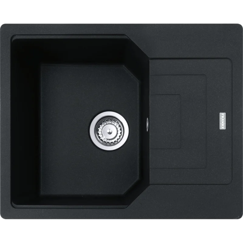FRANKE FragranitespĂĽle UBG 611-62 Onyx Drehknopf Edelstahl 114.0682.549