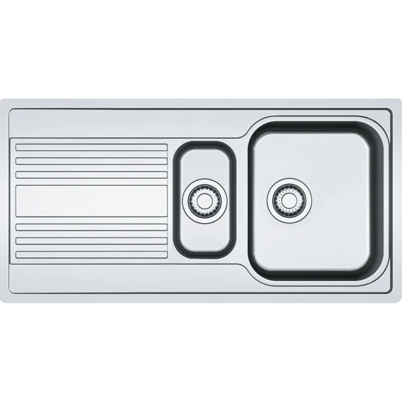 FRANKE Edelstahlspüle RPX 251-100 Edelstahl Drehknopf Chrom 127.0371.769