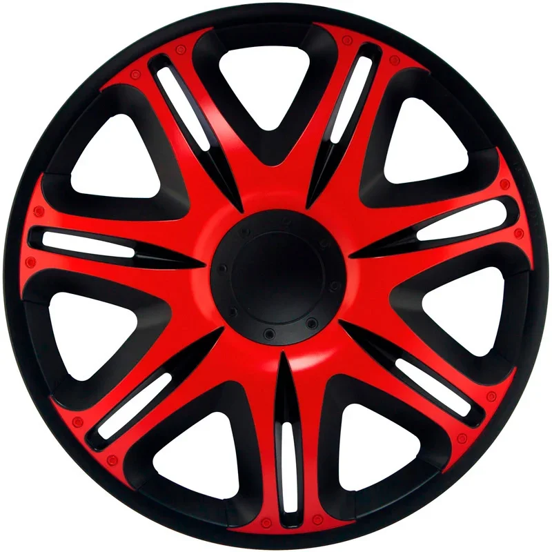 J-Tec, Satz Radzierblenden Nascar 16-Zoll Schwarz/Rot, ABS, Rot, Schwarz