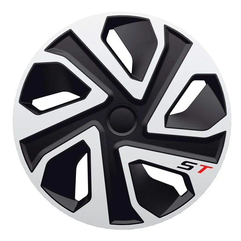 J-Tec, Satz Radzierblenden ST 13-Zoll Silber/Schwarz, ABS, Silber, Schwarz