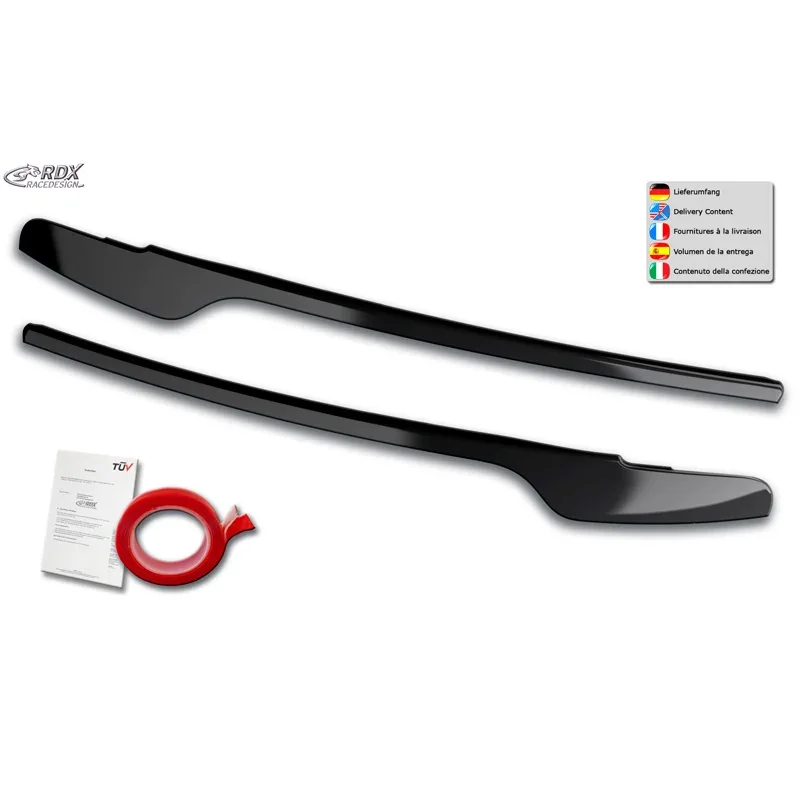 RDX Racedesign, Scheinwerferblenden, ABS Glänzend Schwarz, Passt für Audi A4 (B8) Sedan/Avant Facelift 2011-2015, TÜV-genehmigt