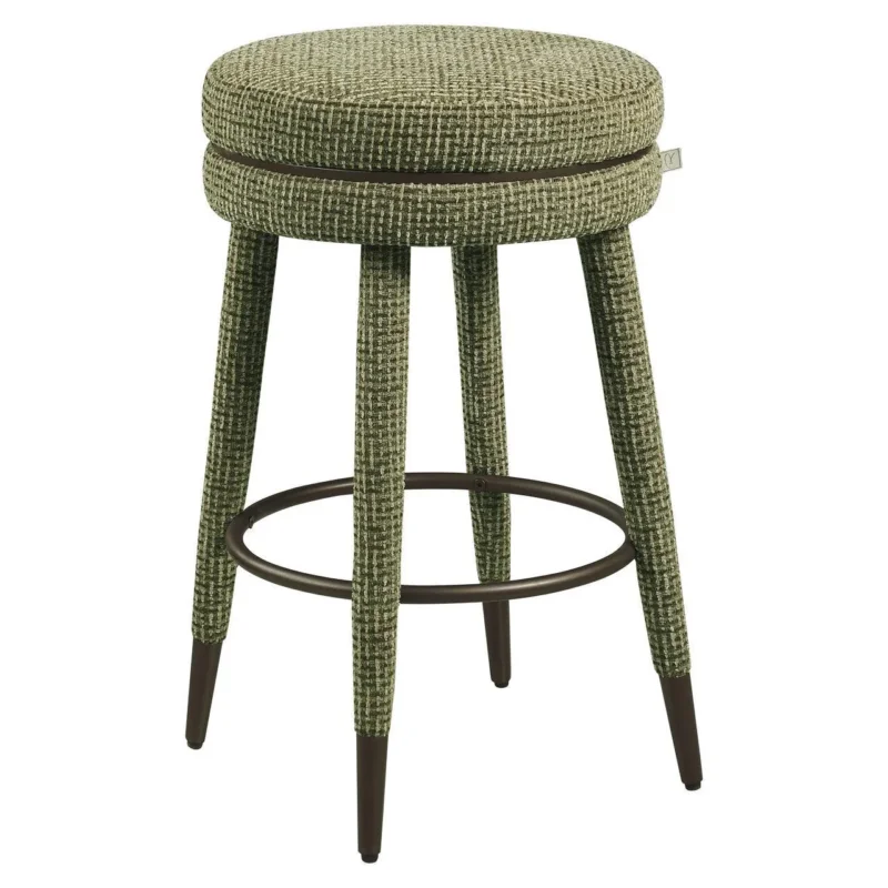 Richmond Interiors Thekenstuhl Tenashar green blockweave swivel-www.Stil-Ambiente.de-216747