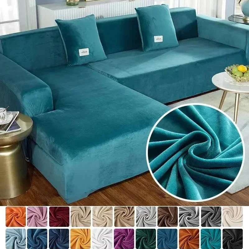 Stretch Velours Sofabezug mit luxuriöser Verarbeitung – Sofina