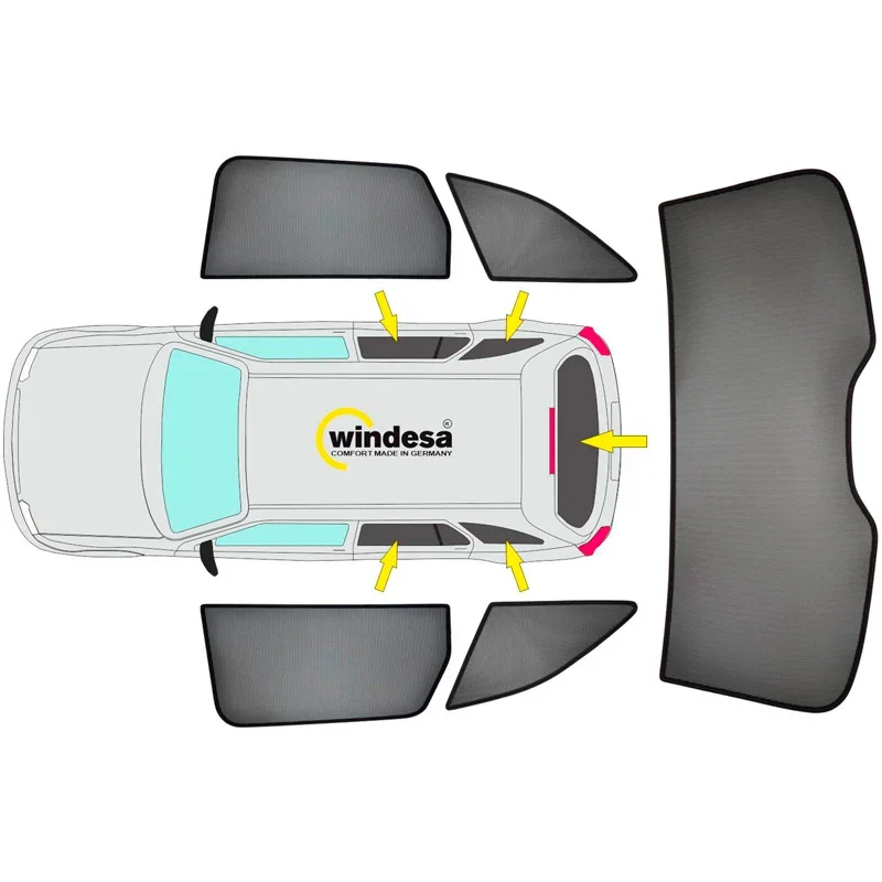 SunClip, Sonnenschutz & Sichtschutz, passt für Skoda Kodiaq II (PS7) (2024-)