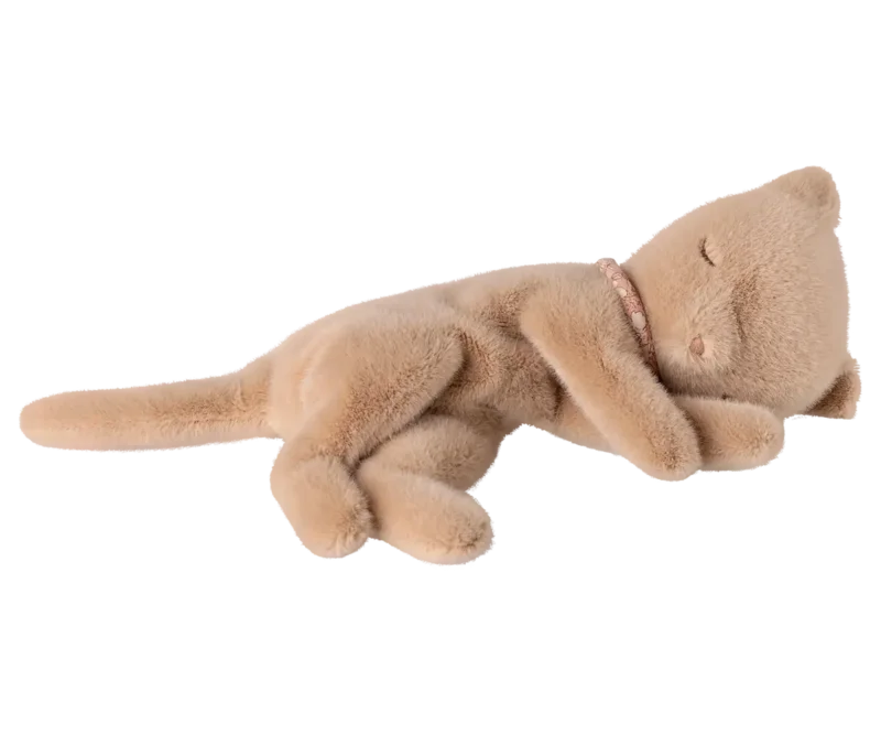 Maileg - Schlafendes Plüschkätzchen Klein Cream Peach