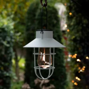 Solarlampe mit Aufhängung - Weiß