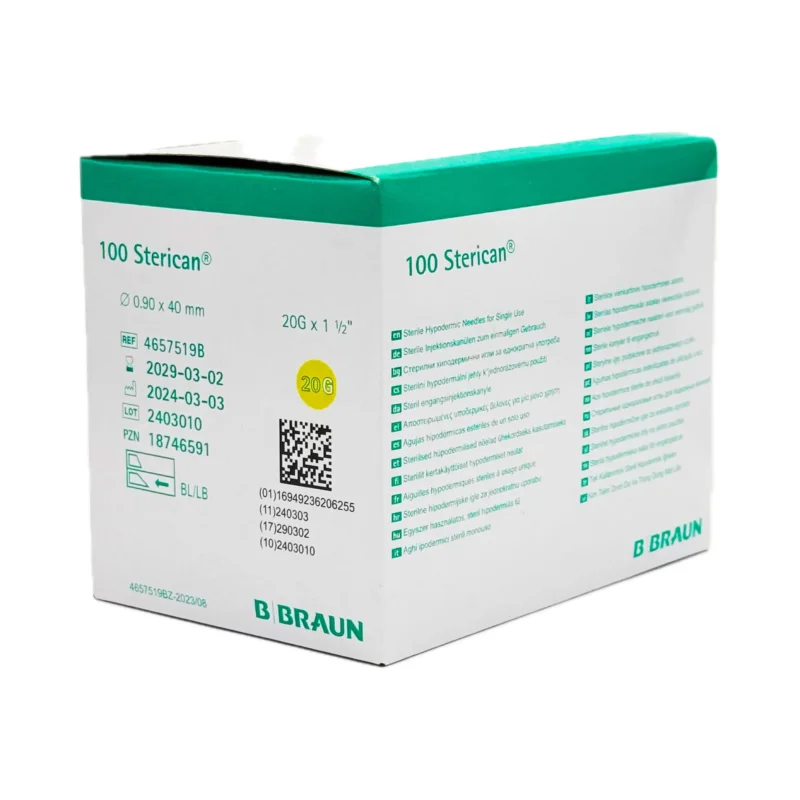 Verpackung der B.Braun Sterican® Einmalkanülen, Gr.1 Ø 0,90 mm x 40 mm.