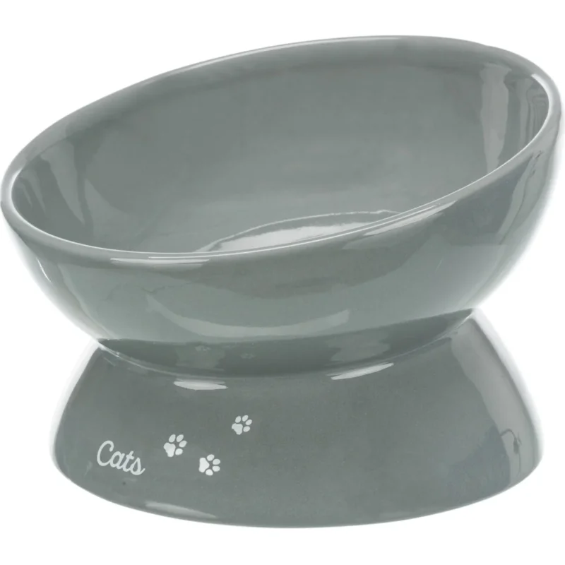 Trixie Keramik-Katzenfutterschale 0,35 l ø17 cm grau