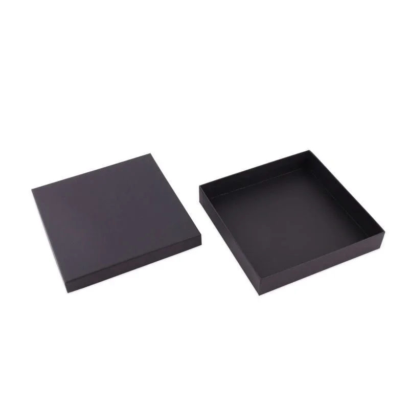 Kraft Gift Boxes with Lids 17,7x17,7x3,2cm Black