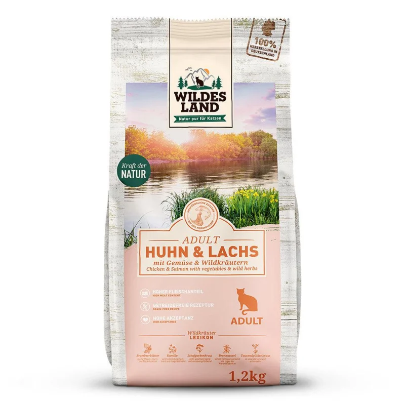 Wildes Land Katze Huhn und Lachs zoo-de