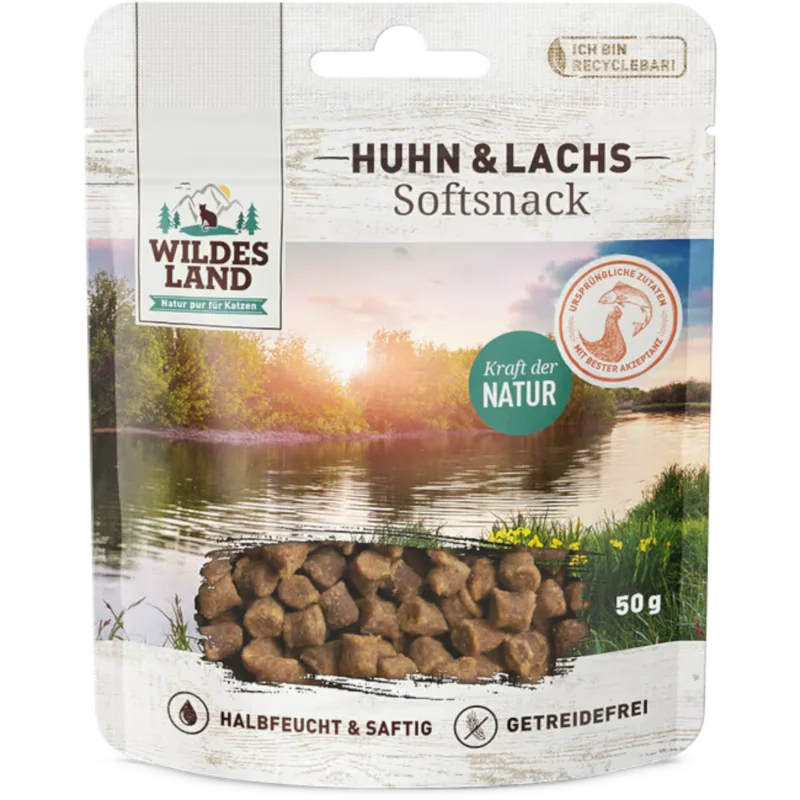 Wildes Land Cat - Softsnack Huhn & Lachs