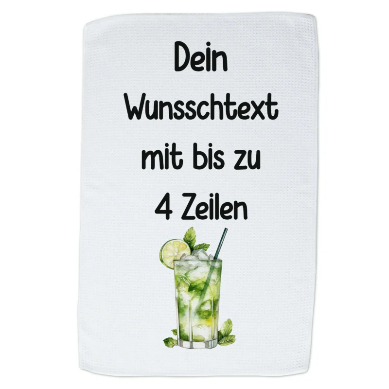 Geschirrtuch Mojito mit Wunschtext
