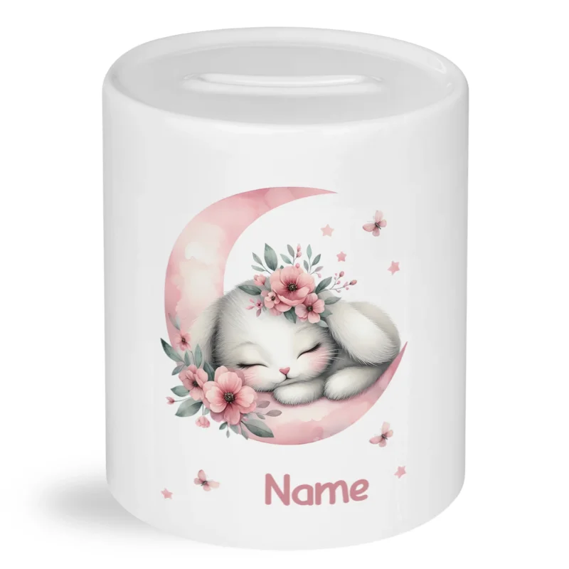 Spardose mit Namen personalisiert, Geschenk zur Geburt