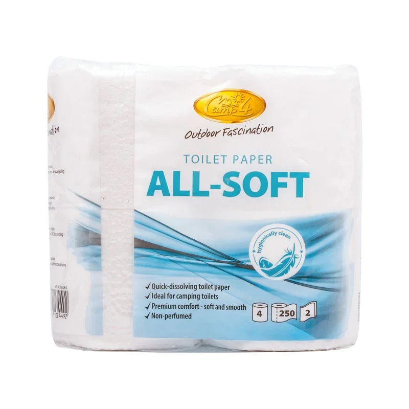 All Soft Toilettenpapier, 4 Rollen, speziell für Campingtoiletten – Camp4