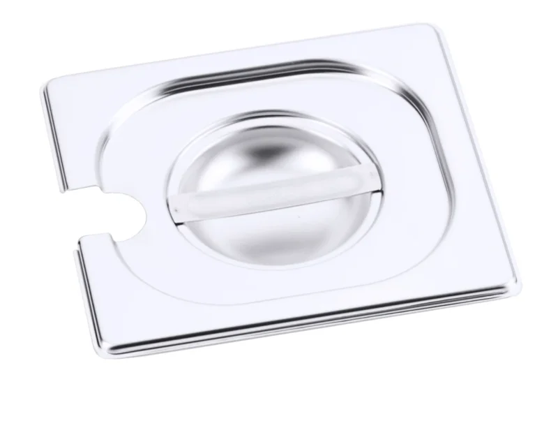 GN-Deckel mit Ausschnitt für Löffel 1/6
