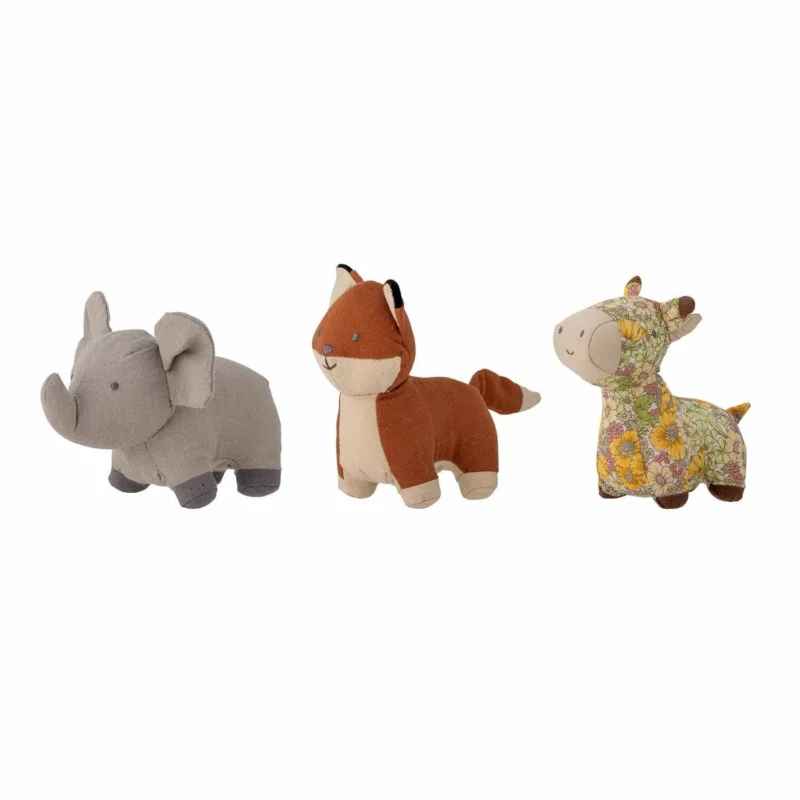 Kuscheltier "Rafe" im 3er-Set - 15x7,5x7,5 cm (Bunt)