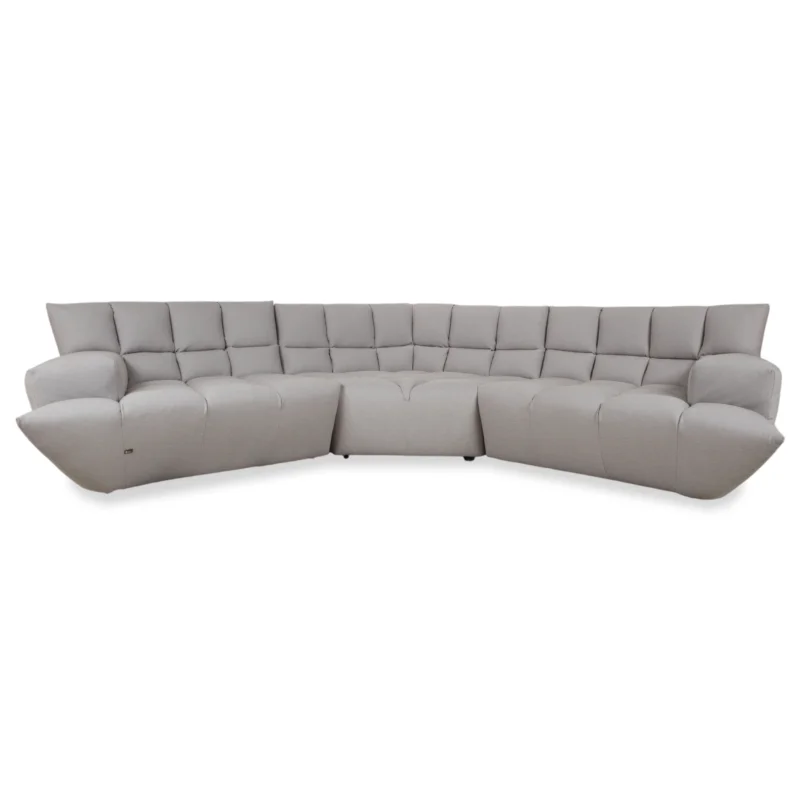 Bretz Cloud 7 Ecksofa Stoff Sofa Hellgrau Couch Neubezug COR chalk 10064