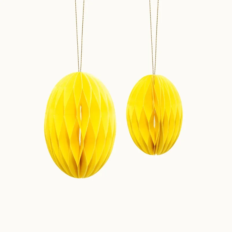 by Vivi. Osteranhänger aus Papier Eier-Set - Gelb